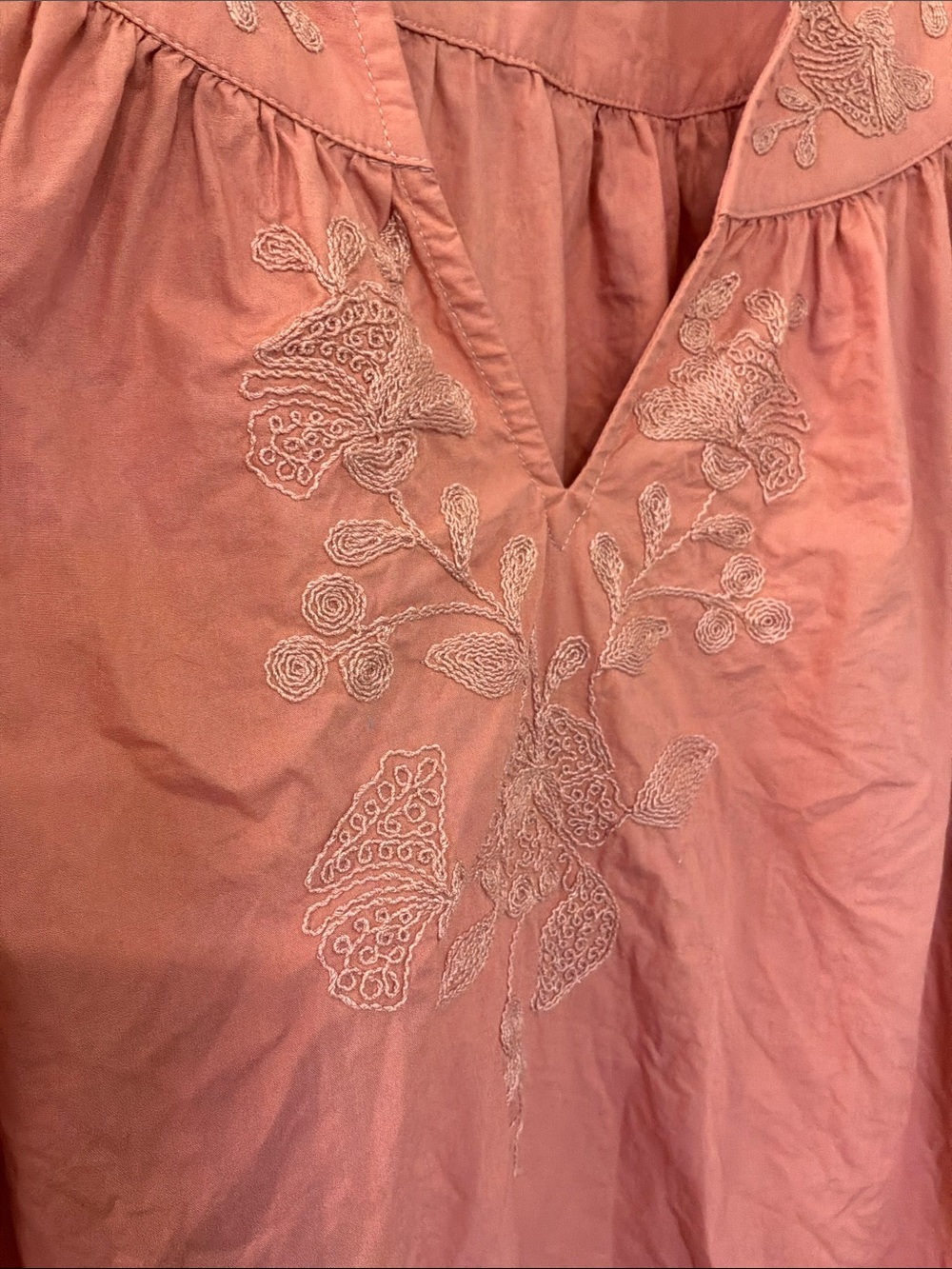 Boden Embroidered Cotton Tunic Top